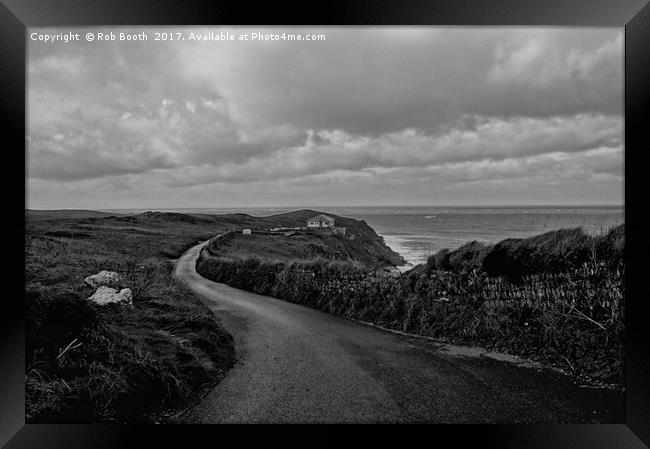 The Road To Lewinnick. Framed Print by Rob Booth