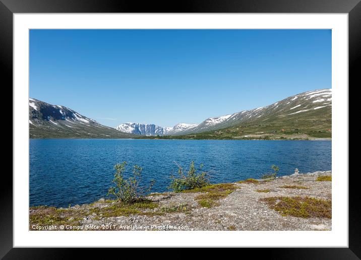 famous raod in Norway Bygdin Framed Mounted Print by Chris Willemsen