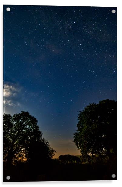 Pembrokeshire Starscape, Pembrokeshire, Wales, UK Acrylic by Mark Llewellyn