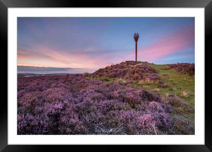 Danby Beacon, North York Moors  Framed Mounted Print by Martin Williams