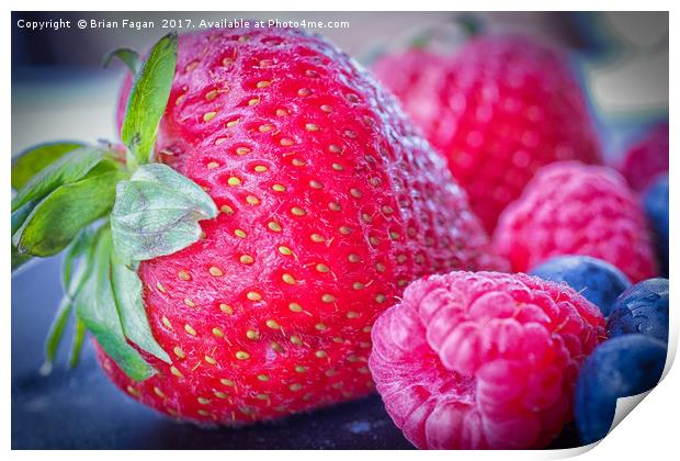 Strawberry delight Print by Brian Fagan