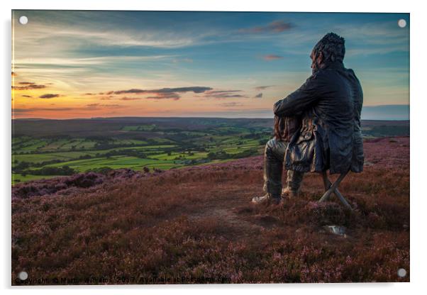 Seated Man - North York Moors Acrylic by Martin Williams