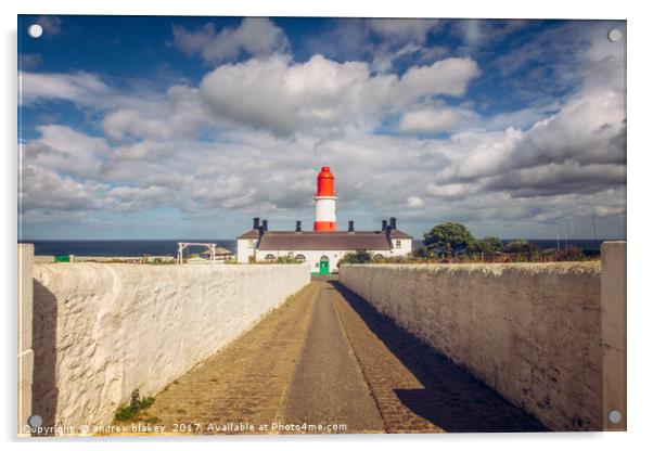 Cloud over Souter Lighthouse Acrylic by andrew blakey