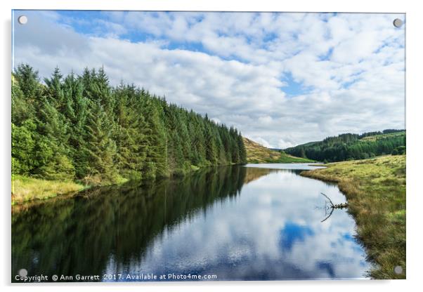 Llyn Brianne Reservoir 2 Wales Acrylic by Ann Garrett