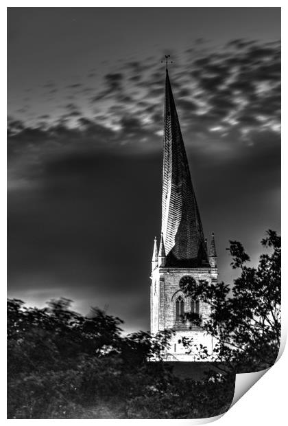 Crooked Spire at Night Print by Simon Wilkinson
