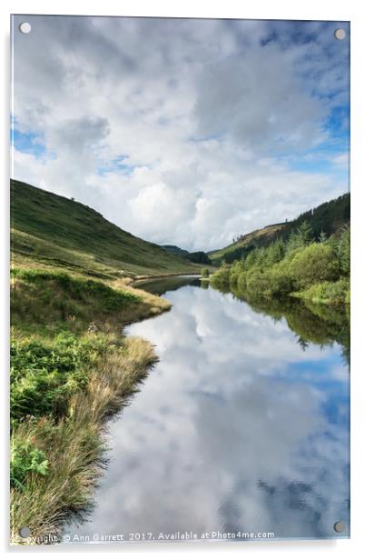 Llyn Brianne Reservoir 3 Wales Acrylic by Ann Garrett