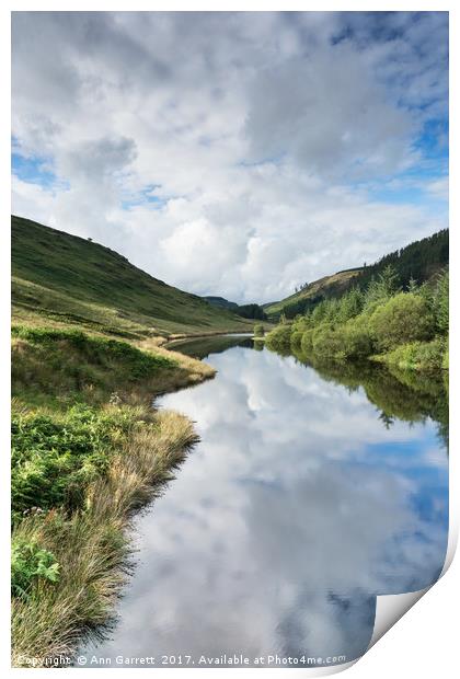 Llyn Brianne Reservoir 3 Wales Print by Ann Garrett