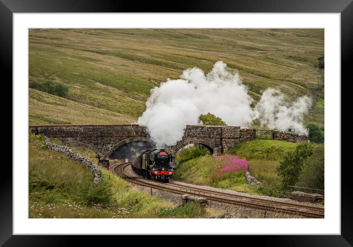 Flying Scotsman at Ais Gill Framed Mounted Print by David Oxtaby  ARPS