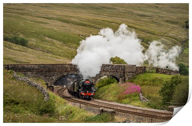 Flying Scotsman at Ais Gill Print by David Oxtaby  ARPS