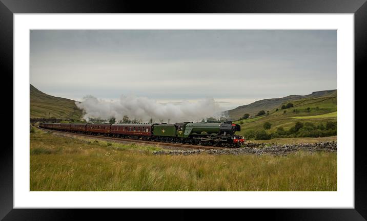 Flying Scotsman at Ais Gill Framed Mounted Print by David Oxtaby  ARPS