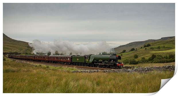 Flying Scotsman at Ais Gill Print by David Oxtaby  ARPS