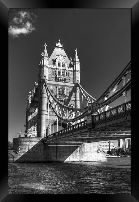 Tower Bridge in Black and White Framed Print by Chris Day