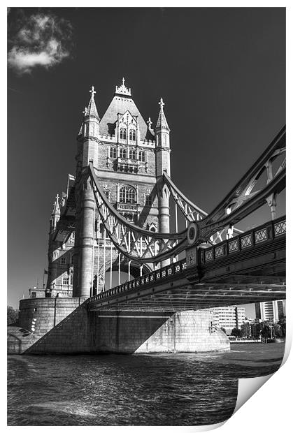 Tower Bridge in Black and White Print by Chris Day
