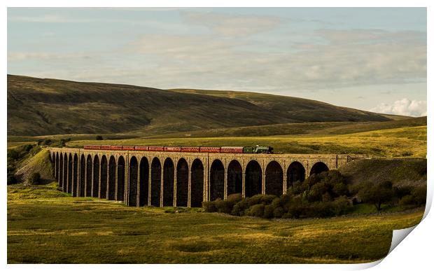 Flying Scotsman passing over Ribbleshead Viaduct Print by David Oxtaby  ARPS