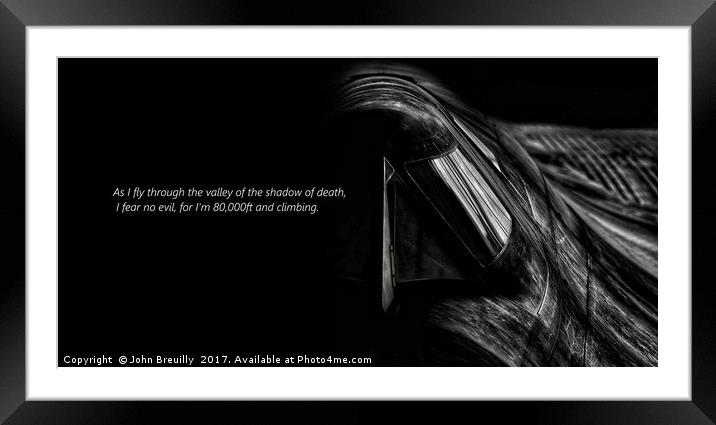 SR-71 quote Framed Mounted Print by John Breuilly