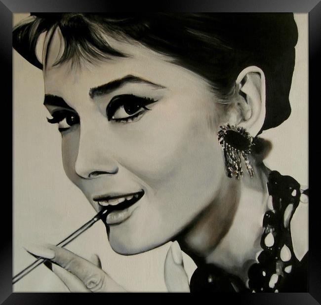 Audrey Hepburn Framed Print by David Reeves - Payne