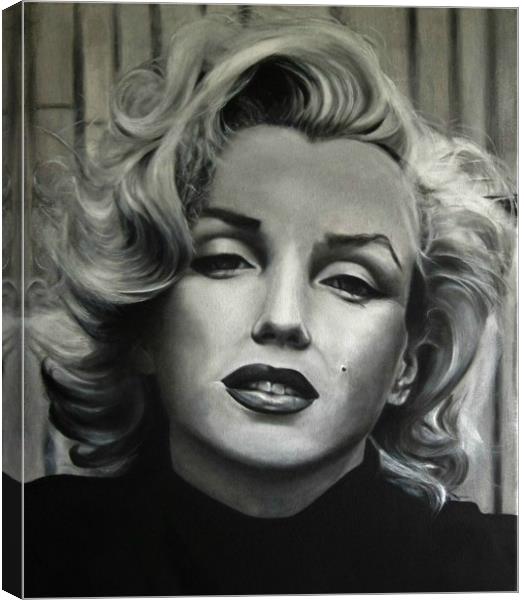 Marilyn in Mono Canvas Print by David Reeves - Payne