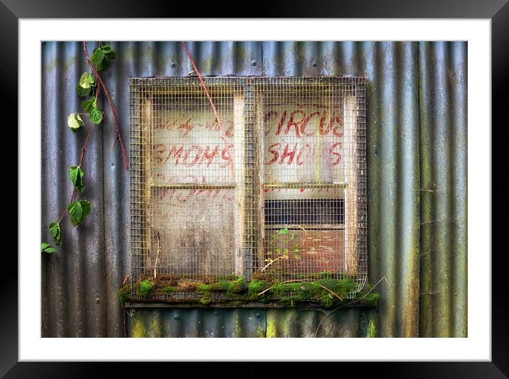Old boarded up window Framed Mounted Print by Leighton Collins