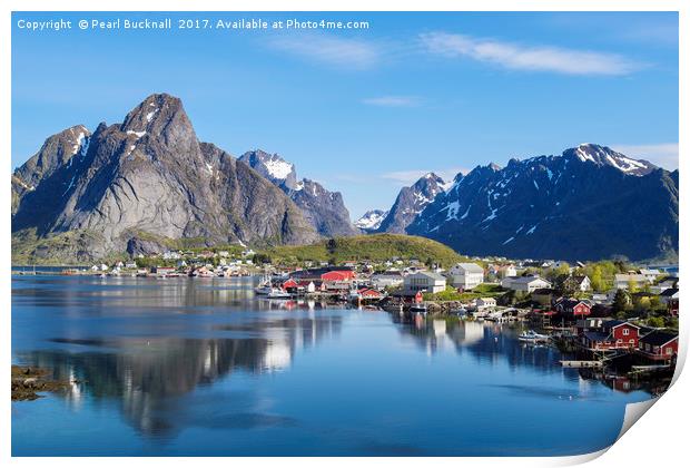 Scenic Lofoten Islands of Norway Print by Pearl Bucknall