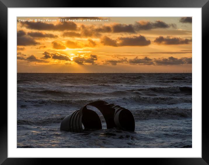 Marys Shell Sunset Framed Mounted Print by Gary Kenyon