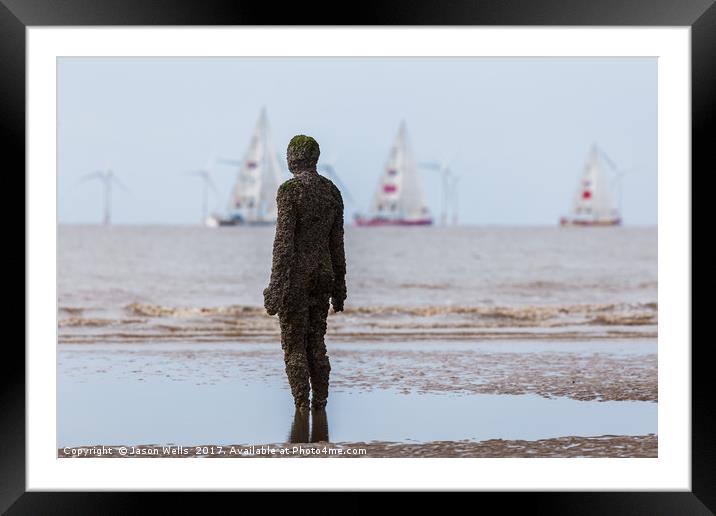 An Iron Man watches the start of the 2017/18 round Framed Mounted Print by Jason Wells