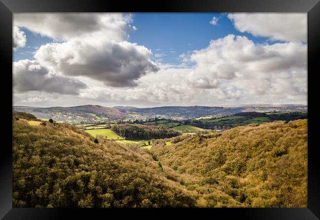 Dartmoor hills and valleys Framed Print by Alf Damp