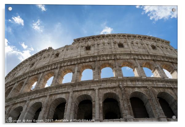 The Colosseum Rome Acrylic by Ann Garrett