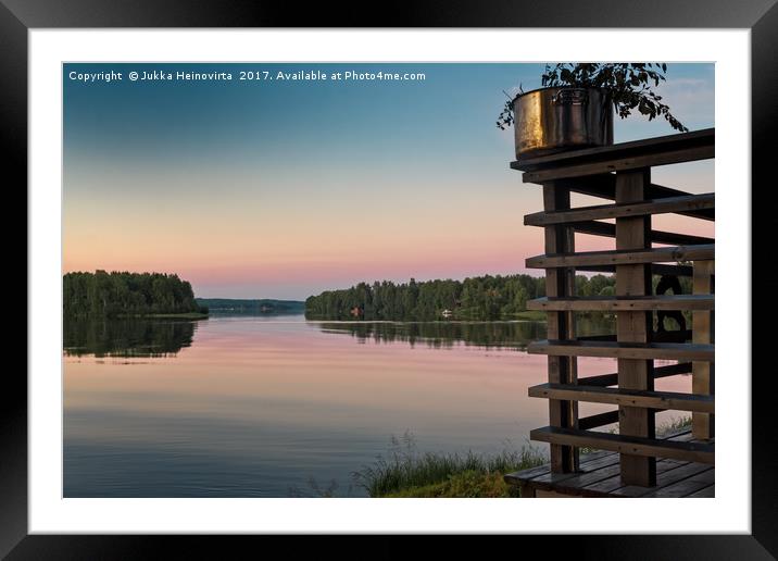 View To The River Framed Mounted Print by Jukka Heinovirta