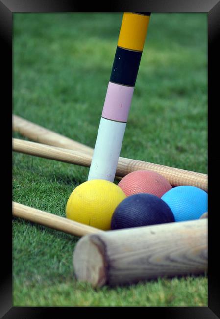 Croquet on the Lawn Framed Print by Robin Lodge