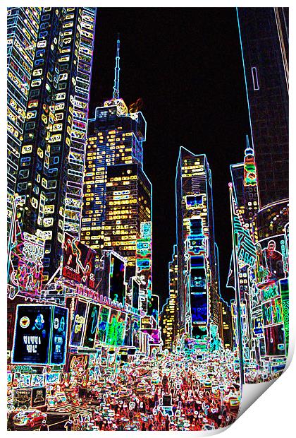 Times Square Glow Print by Neil Gavin