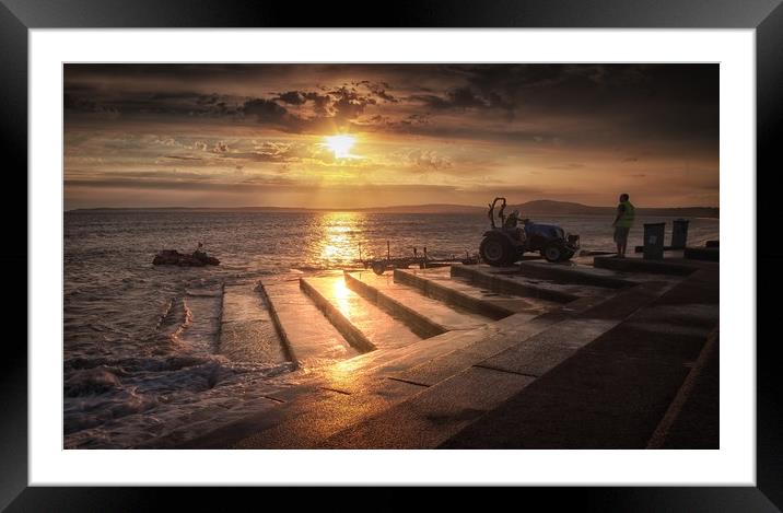 Lifeboat launch at Aberavon Framed Mounted Print by Leighton Collins