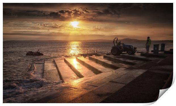 Lifeboat launch at Aberavon Print by Leighton Collins