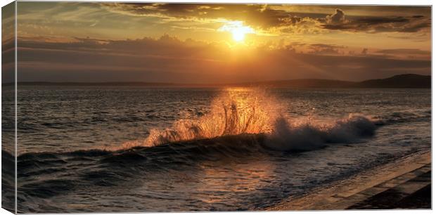 Crashing backlit wave Canvas Print by Leighton Collins