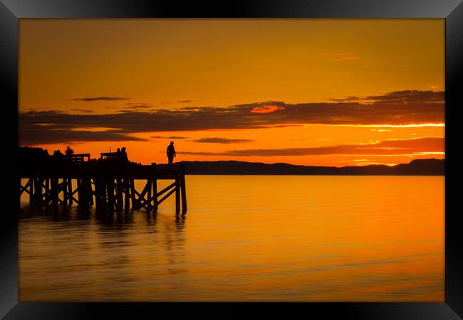 Sunset in Trondheim Framed Print by Hamperium Photography