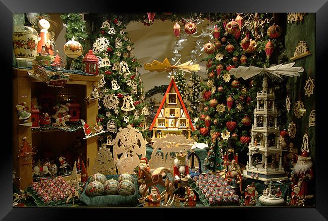 Christmas shop window Framed Print by Pete Hemington