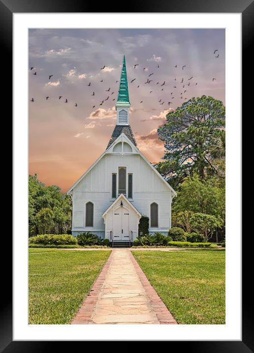 Path to Chapel Framed Mounted Print by Darryl Brooks