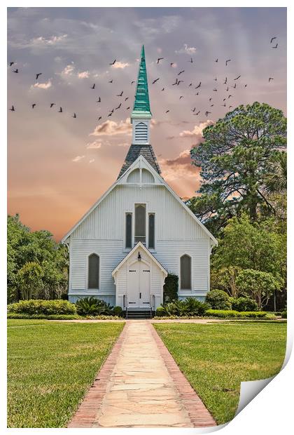 Path to Chapel Print by Darryl Brooks