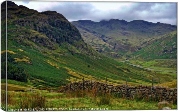 "In the high peaks of the Lake District" Canvas Print by ROS RIDLEY