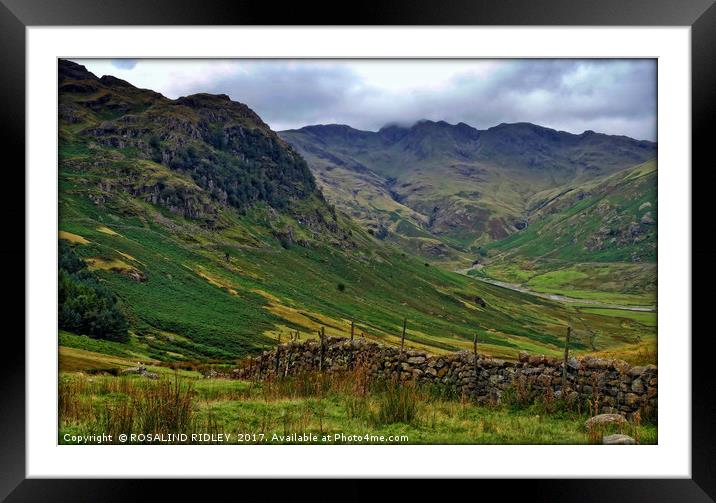 "In the high peaks of the Lake District" Framed Mounted Print by ROS RIDLEY