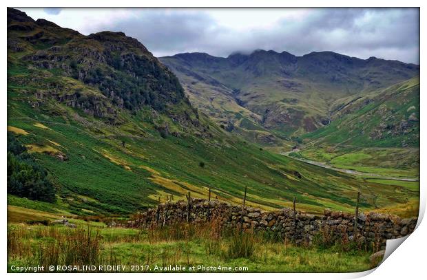 "In the high peaks of the Lake District" Print by ROS RIDLEY