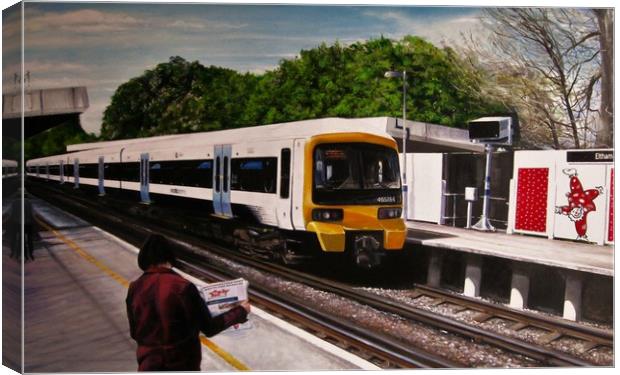 Train on the Platform  Canvas Print by David Reeves - Payne