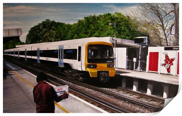 Train on the Platform  Print by David Reeves - Payne