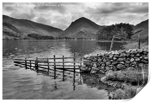 Moody Buttermere Print by Gary Kenyon