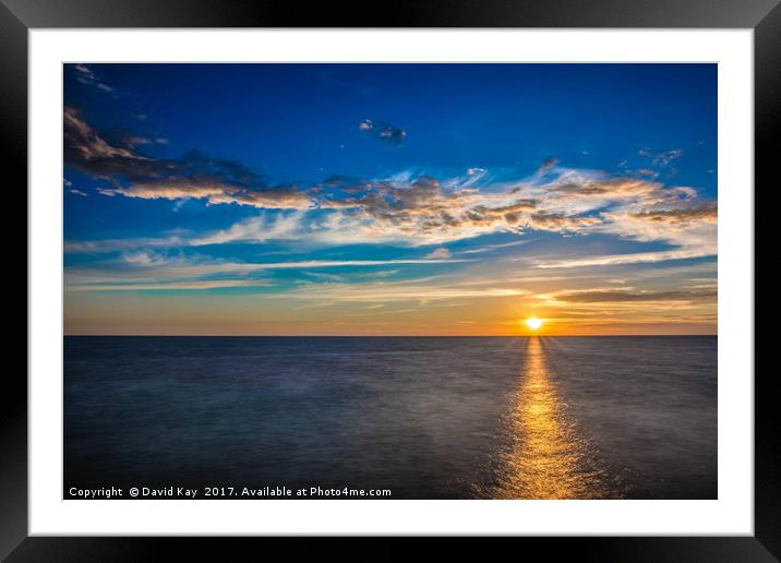 Fylde Coast Sunset Framed Mounted Print by David Kay