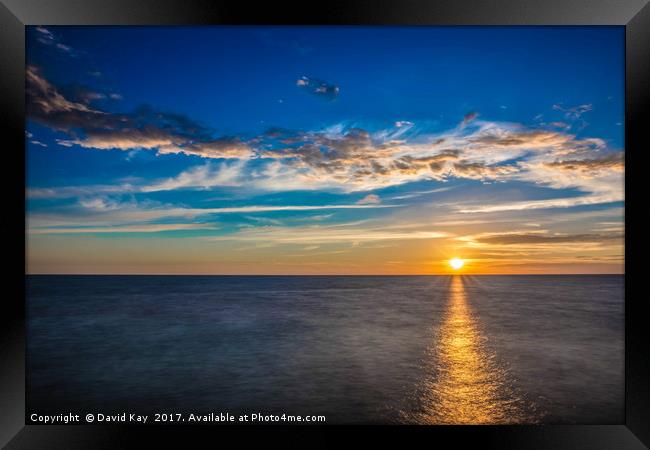Fylde Coast Sunset Framed Print by David Kay