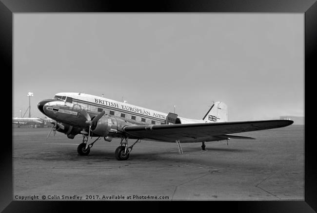 BEA DC-3 Dakota III G-AHCX Framed Print by Colin Smedley