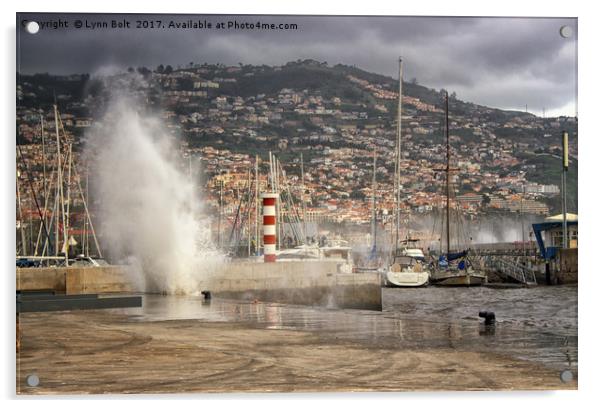 Funchal Harbour Acrylic by Lynn Bolt