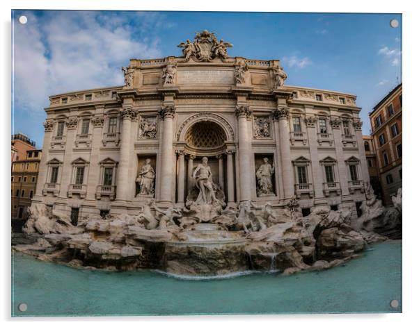 The Trevi Fountain Acrylic by Ray Hill
