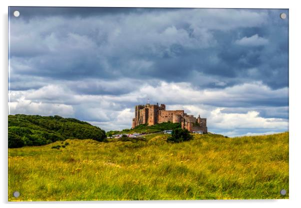 Bamburgh Castle Acrylic by John Ellis