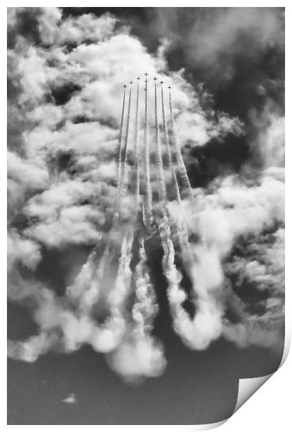 Red Arrows Arrival Print by Phil Clements